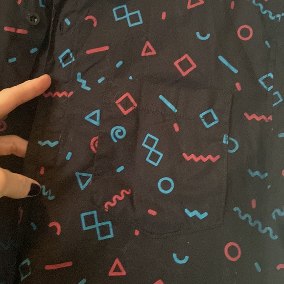 Men’s Large Slim, retro button up shirt - Picture 2 of 4